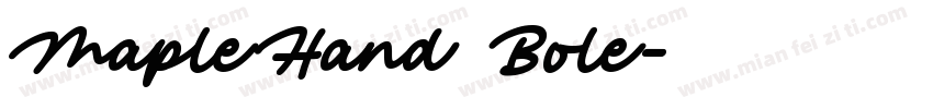 MapleHand Bole字体转换